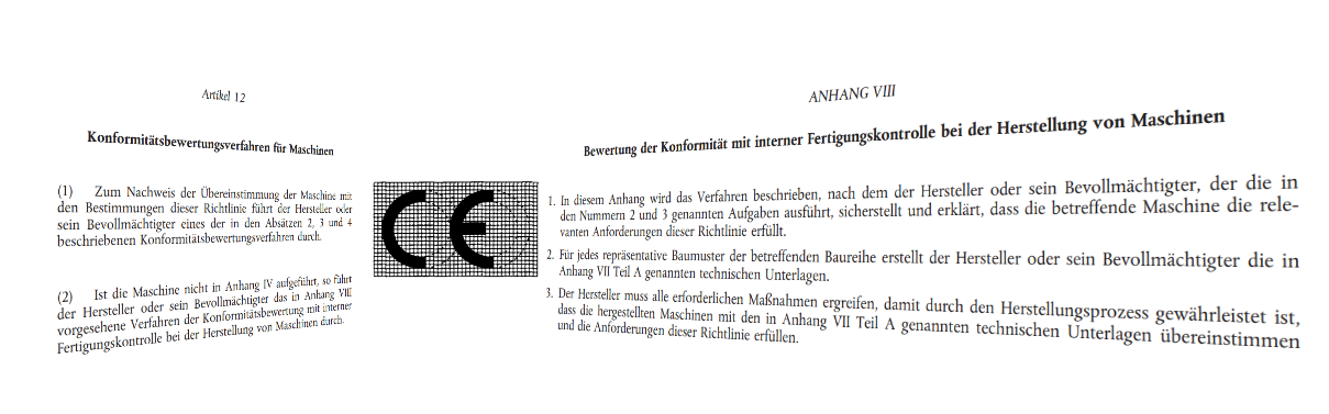 Artikel 12 Maschinenrichtlinie